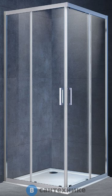 Душевой уголок Vincea Alpha VSS-3AL800CL, 800*800, хром, стекло прозрачное, без поддона