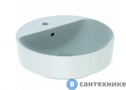картинка Раковина Geberit VariForm 500.769.01.2 с установкой на столешницу круглой формы, с отв. под смеситель