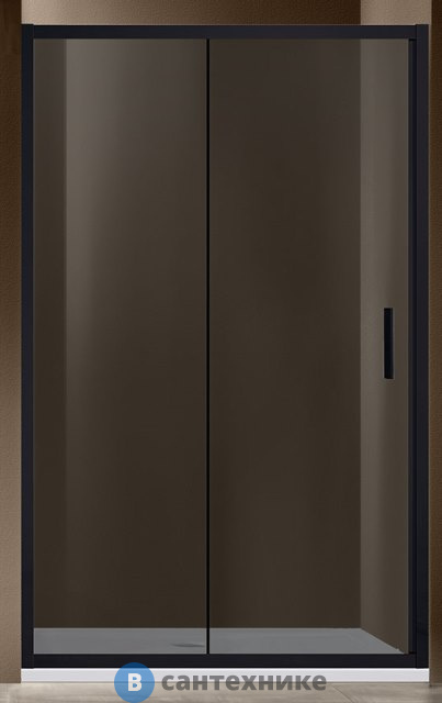 Душевая дверь Vincea Garda VDS-1G120CGB, 1200, черный, стекло тонированное