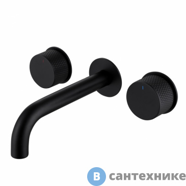 картинка Смеситель ABBER Wasser Kreis AF81122B для раковины скрытого монтажа, черный матовый