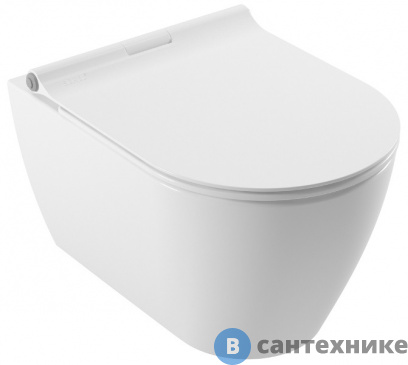 картинка Унитаз подвесной SEREL SAPPHIRE безободковый с тонким сиденьем микролифт (SP26 + BetaSlim 223BS)