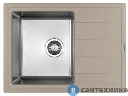 картинка Кухонная мойка FLORENTINA Комби 650, песочный FG (21.390.B0650.107)