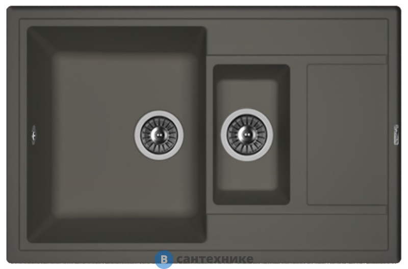 Кухонная мойка FLORENTINA Липси 780К, антрацит FSm (20.250.D0780.302)