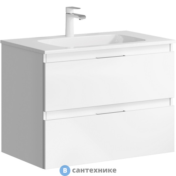 Тумба под раковину Aqwella ACCENT 75 ACC0175W (подвесная, белый)