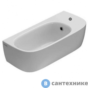 картинка Раковина GLOBO Genesis GE046.BI*1 крыло справа 50x22 cm с 1 отв. под смеситель, белый