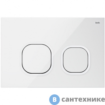 картинка Клавиша смыва IDDIS Uniglass UNG01GWi77 универсальная, белый