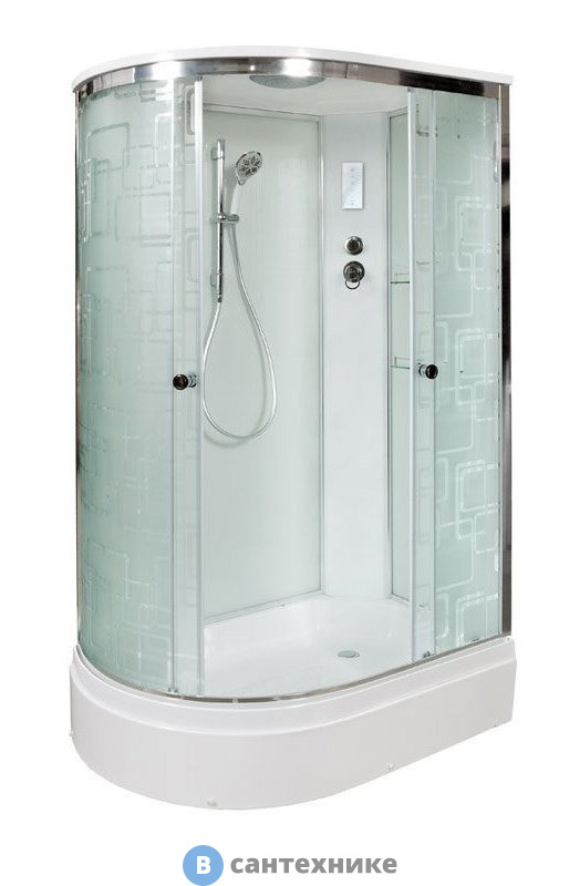 Душевая кабина Deto ЕМ2712 R с электрикой (эл.) (120х80х220 см)