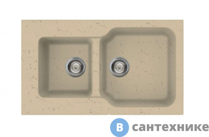 картинка Кухонная мойка OMOIKIRI Maru 86-2-CH шампань (4993291)