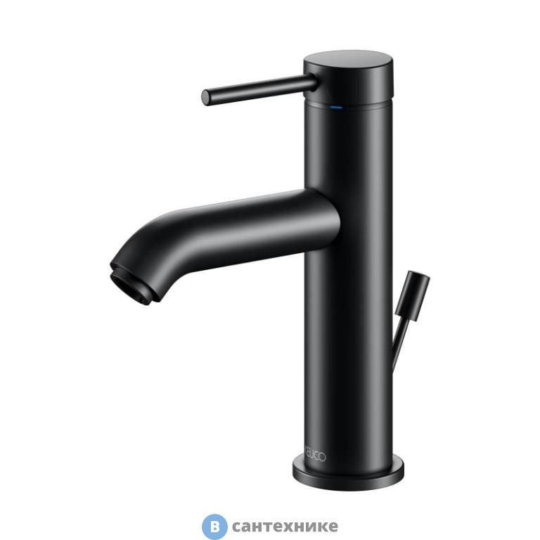 Смеситель Keuco IXMO SOFT для умывальника 100, с гарнитурой, чёрный матовый (59502372000)