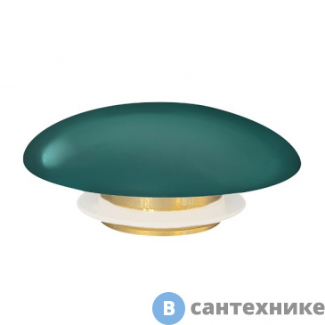 картинка Накладка на слив для раковины ABBER AC0014MBG темно зеленая, керамика