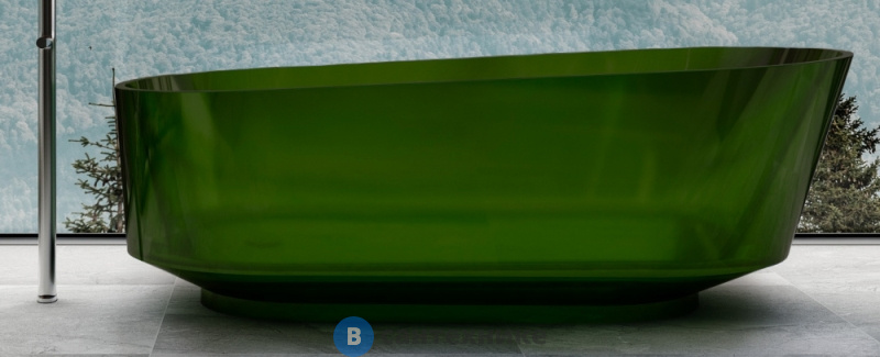 Ванна ABBER Kristall AT9706Emerald 170х80 прозрачная зеленая