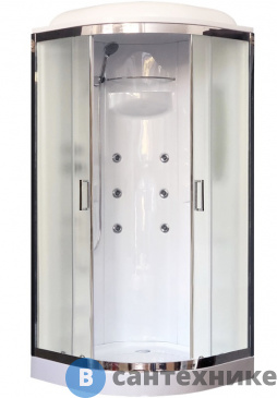 картинка Душевая кабина Royal Bath RB 90HK2-M-CH  900*900*2170 (матовое)