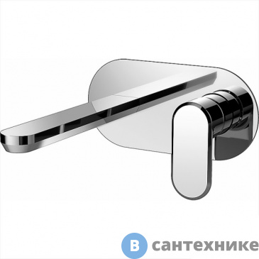 картинка Смеситель CISAL LineaViva LV00551021 однорычажный для раковины из стены, внешняя часть, хром