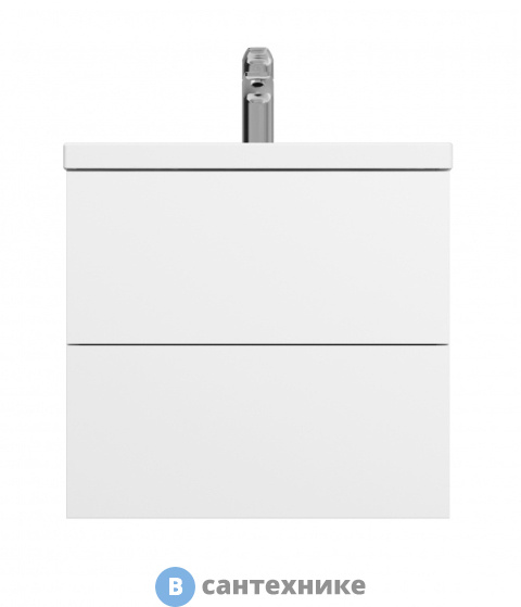 Тумба под раковину AM.PM GEM M90FHX06022WG подвесная, 60 см, 2 ящика push-to-open, белый, глянец
