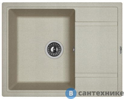 картинка Кухонная мойка FLORENTINA Липси 650, грей FSm (20.125.C0650.305)