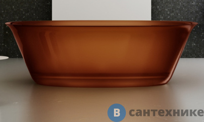 картинка Ванна ABBER Kristall AT9707Opal 170х75 прозрачная коричневая