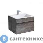 Тумба под раковину Vincea Chiara 600 подвесная, 1 выкатной ящик soft-close, G.Stone (VMC-2C600GS)