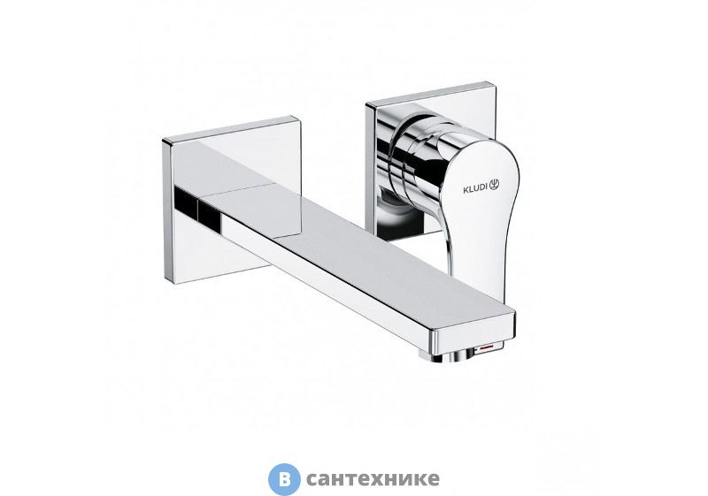 Смеситель Kludi 482440565 ZENTA SL, настенный для умывальника, длина излива 180 мм, хром