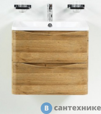 картинка Тумба под раковину BelBagno ACQUA подвесная с двумя выкатными ящиками, Rovere Rustico, 700x450x500 (ACQUA-700-2C-SO-RR)