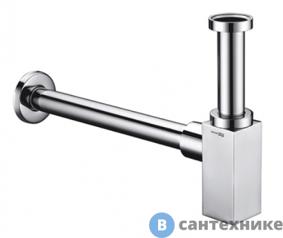 картинка Сифон WasserKRAFT A072 для раковины латунь, нержавеющая сталь, хромоникелевое покрытие