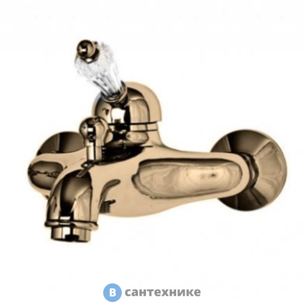 Смеситель Cezares VINTAGE-VM-02-Sw для ванны и душа однорычажный, бронза, ручка Swarovski