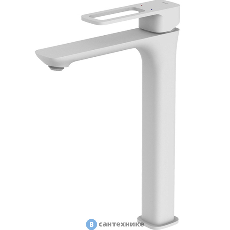 Смеситель IDDIS Slide SLIWT01i01 для настольного умывальника, белый матовый