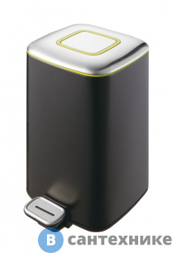 картинка Ведро мусорное WELTWASSER WW MILA BL 12L Педальное Черный