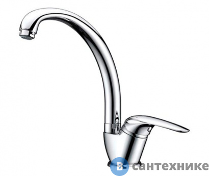 картинка Смеситель WasserKRAFT Rossel 2807 для кухни с поворотным изливом латунь, хромоникелевое покрытие