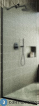 картинка Душевая перегородка в профиле MaybahGlass 1950*790 Стекло 8 мм Сатин (MGD-700-6у)