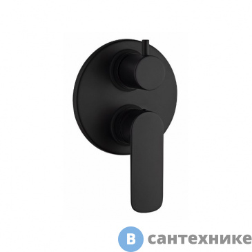 картинка Смеситель Paini 09YO6911 Nove для душа встраиваемый c дивертором, чёрный
