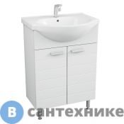 Тумба под раковину Merkana Таис 60, под ум-ник "Элегия" 60 см на ножках, белый каннелюр (16276)