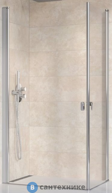 Душевое ограждение Ravak Chrome CRV1-90 белый Transparent (1QV70101Z1)