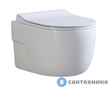 картинка Унитаз подвесной Art & MAX VERONA AM012CHRT безободковый, с креплением, без сиденья