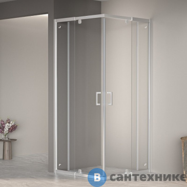 картинка Душевой уголок RGW PA-038 90-100*90-100*195 Хром/ Прозрачное (350803899-11), без поддона