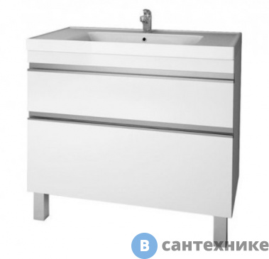 картинка Тумба под раковину Dreja Grace Plus 90, белый лак, 2 ящ (99.0906)