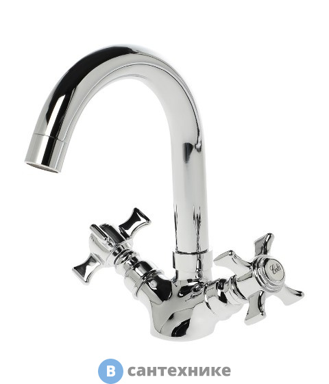 Смеситель Agger Retro-X A1701100 двухзахватный для раковины