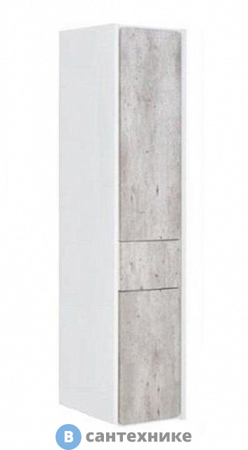 Пенал подвесной Roca RONDA ZRU9303006 правый, петли с доводч.1ящик /32х33,3х139/ (бетон/белый глянец)