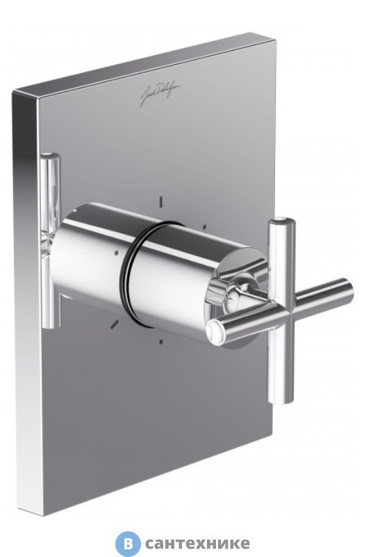 Переключатель Jacob Delafon CLASSIC E75415-CP встраиваемый, на 3 выхода, классический дизайн лицевой панели (хром)