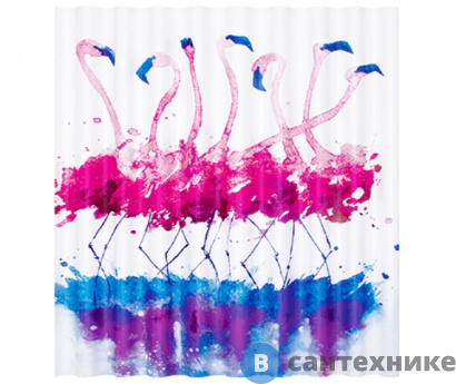 картинка Шторка для ванной WasserKRAFT Lossa SC-81101 Полиэстер