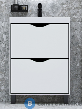 картинка Тумба с раковиной Velvex Rigli 60.2Y напольная (tnRIG.60.2Y-21.631.231)