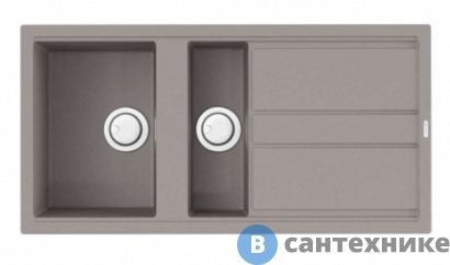 картинка Кухонная мойка OMOIKIRI Kitagawa 100-2-GR grey (4993804)