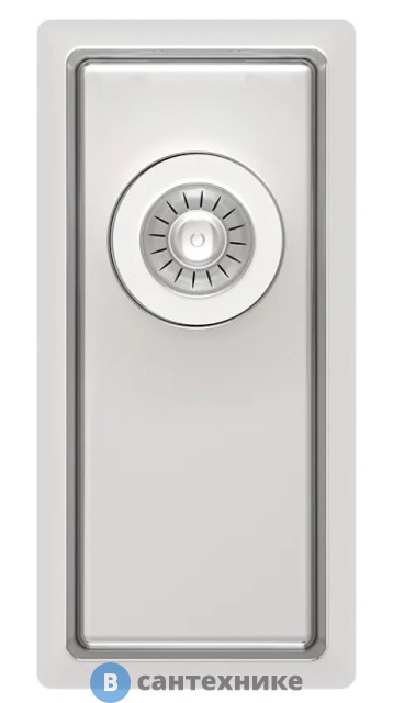 Кухонная мойка Florentina Оптима-HM 170.400.10.10 сатинированная, перелив в чаше (OHM.170.400.B.10.S.10)