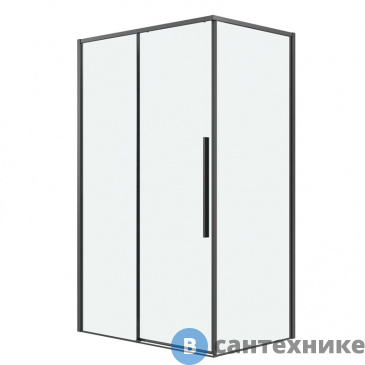 картинка Душевое ограждение Grossman Galaxy 120.K33.01.1470.42.00 (140*70*195) графит сатин, стекло прозрачное, без поддона