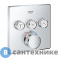 картинка Термостат Grohe 29126000 GRT SmartControl для ванны/душа, квадратная розетка, 3 кнопки управления, без внутренней части