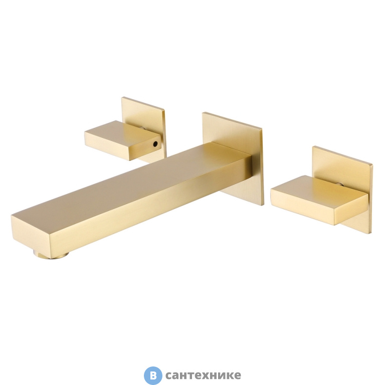 Смеситель ABBER Daheim AF82122G для раковины скрытого монтажа, матовое золото