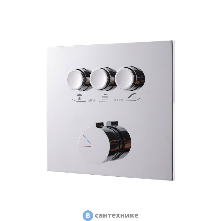 Встраиваемый смеситель Vincea VSCV-431CH для душа трехфункциональный, хром