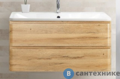 картинка Тумба под раковину BelBagno 90 см ALBANO-900-2C-SO-RR подвесная с двумя выкатными ящиками, Rovere Rustico