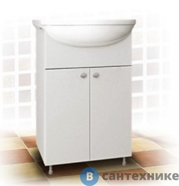 картинка Тумба род раковину MDW УЮТ- 45-1 2 двери (Уют-45) белая /0753/