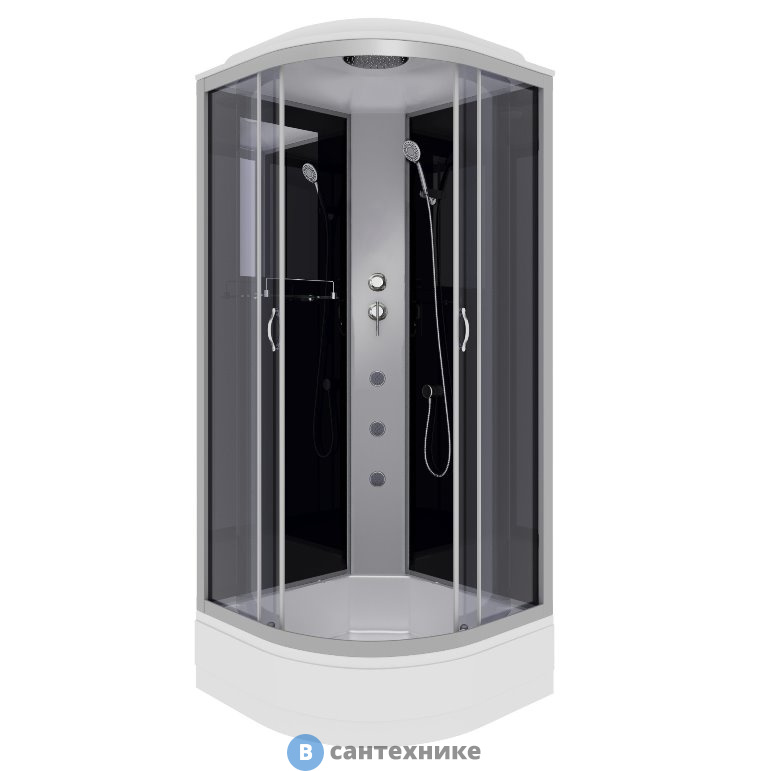 Душевая кабина Niagara NG-3502-14F (1000х1000х2150) средний поддон (26 см) стекло тонированное