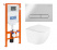 Комплект BelBagno 3 в 1 BB3105CHR/SC/BB002-80/BB005-PR-CHROME (унитаз подвесной с сиденьем BelBagno UNO BB3105CHR/SC + система инсталляции для унитазов BelBagno BB002-80 с кнопкой смыва BB005-PR-CH)